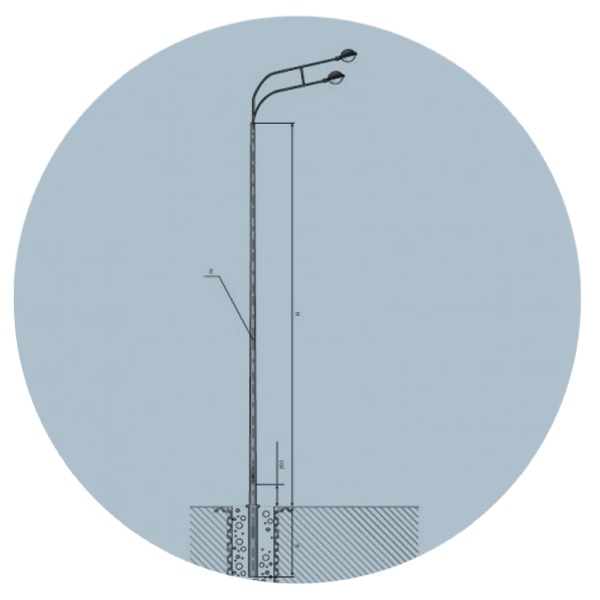 Опора освещения НПГ-16,0/19,2-02-ц