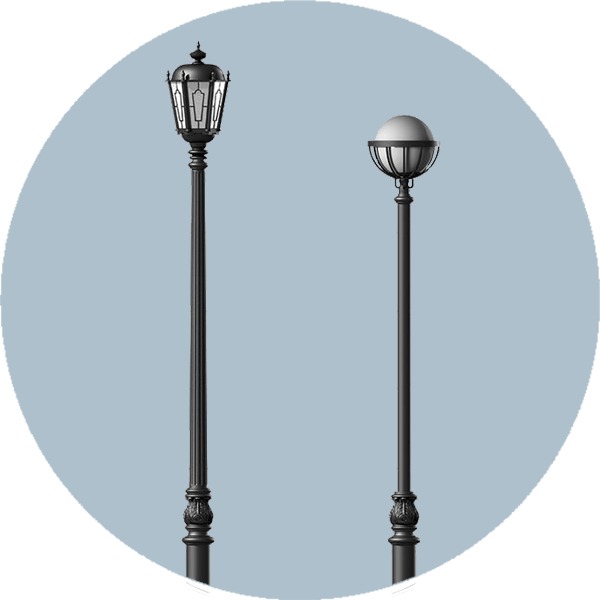 Кронштейн торшерный однорожковый К54-0,2-0-5