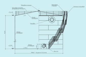 Чертеж Резервуар вертикальный РВС 600 м3