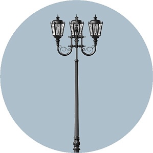 Кронштейн торшерный трехрожковый К31-0,5-0,6-1-5