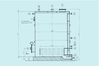 Чертеж Резервуар вертикальный РВС 30 м3