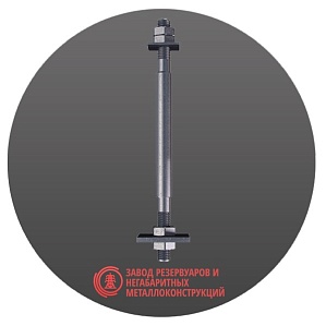 Болт фундаментный анкерный М90х4000 мм тип 2.2 СТ3ПС ГОСТ 24379-2012